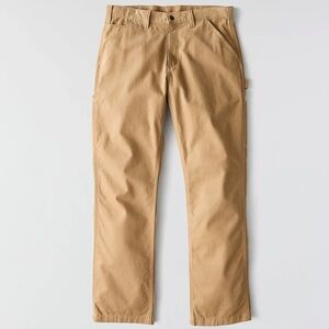 Carhartt 100% Cotton Relaxed Straight Twill Dungaree in Dark Khaki Size 36x32